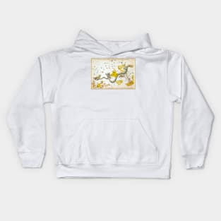 antique sky map for travelers Kids Hoodie